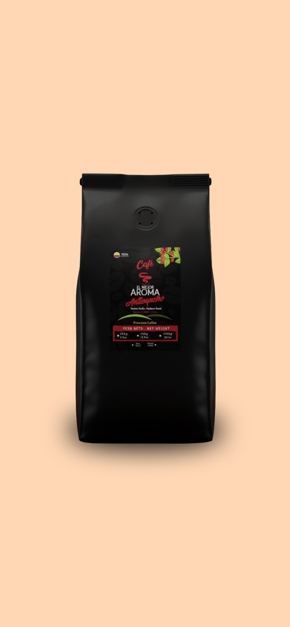 El Mejor Aroma Antioqueño Coffee 2500 g(8,8 oz)  – Arabica Castillo, Medium Roast