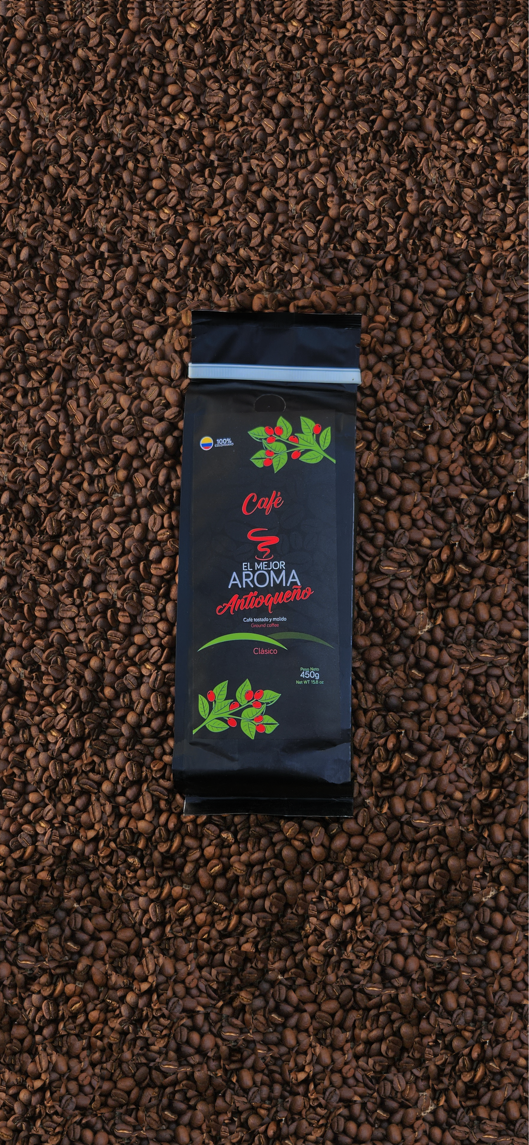 El Mejor Aroma Antioqueño Coffee 450 g(15.87 oz)  – Arabica Castillo, Medium Roast